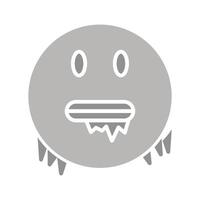 Cold Face Icon Design vector