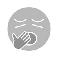 Yawning Face Icon Design vector