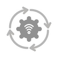 Automated Process Icon Design vector