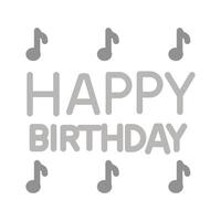 Happy Birthday Song Icon Design vector