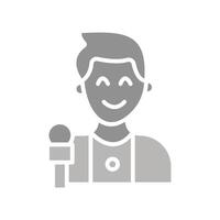 News Correspondent Icon Design vector