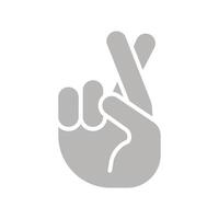 Crossed Fingers Icon Design vector