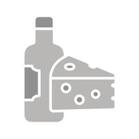 Wine and Cheese Icon Design vector