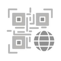 QR Code Website Icon Design vector