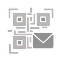 QR Code Email Icon Design vector