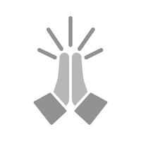 Folded Hands Icon Design vector
