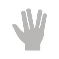 Vulcan Salute Icon Design vector