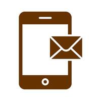 Mobile E-mail Icon Design vector