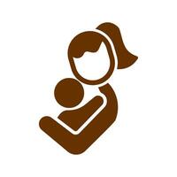 Mother and Child Icon Design vector