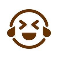 Face with Tears of Joy Icon Design vector