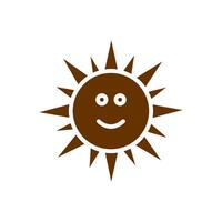 Sun with Face Icon Design vector