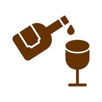 Wine Pouring Icon Design vector