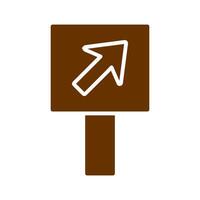 Diagonal Up Right Arrow Icon Design vector