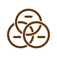 Venn Diagram Icon Design vector
