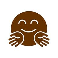 Hugging Face Icon Design vector