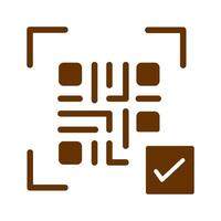 QR Code Link Icon Design vector