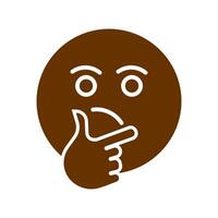 Thinking Face Icon Design vector