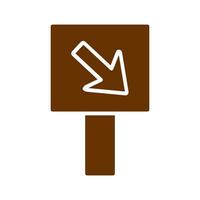 Diagonal Down Right Arrow Icon Design vector