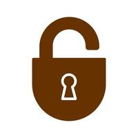 Open Lock Icon Design vector