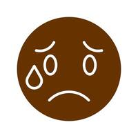 Crying Face Icon Design vector