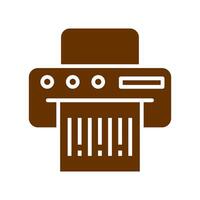 Barcode Printing Icon Design vector
