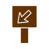 Diagonal Down Left Arrow Icon Design vector
