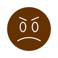 Angry Face Icon Design vector