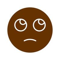 Face with Rolling Eyes Icon Design vector