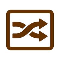 Shuffle Tracks Button Icon Design vector
