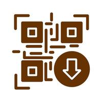 QR Code Download Icon Design vector