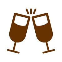 Wine Cheers Icon Design vector