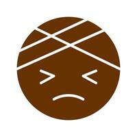 Face with Head-Bandage Icon Design vector