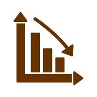 Chart Down Icon Design vector