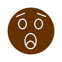 Astonished Face Icon Design vector