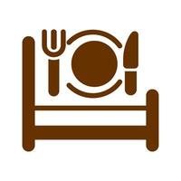 Breakfast in Bed Icon Design vector