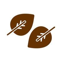 Fallen Leaf Icon Design vector