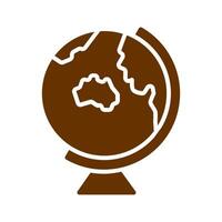Earth Globe Asia Australia Icon Design vector
