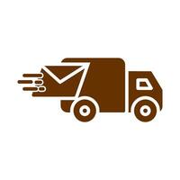 Mail Truck Icon Design vector