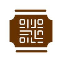 QR Code Ticket Icon Design vector