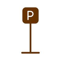 P Button Icon Design vector