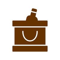 Wine Cooler Icon Design vector