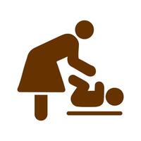 Changing Table Icon Design vector