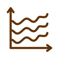 Spline Chart Icon Design vector
