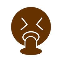 Face Vomiting Icon Design vector