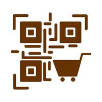 QR Code Shopping Icon Design vector