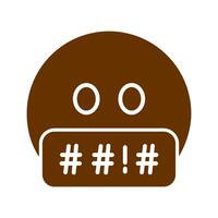 Face with Symbols on Mouth Icon Design vector