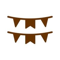 Bunting Flags Icon Design vector