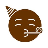 Partying Face Icon Design vector