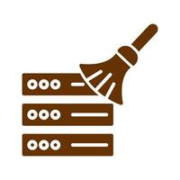 Data Cleaning Icon Design vector