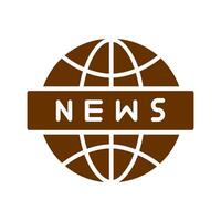 News Globe Icon Design vector